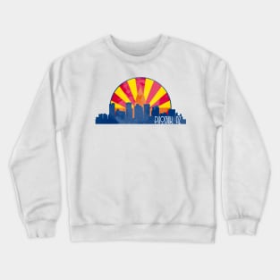 Phoenix Skyline Arizona Flag Design Crewneck Sweatshirt